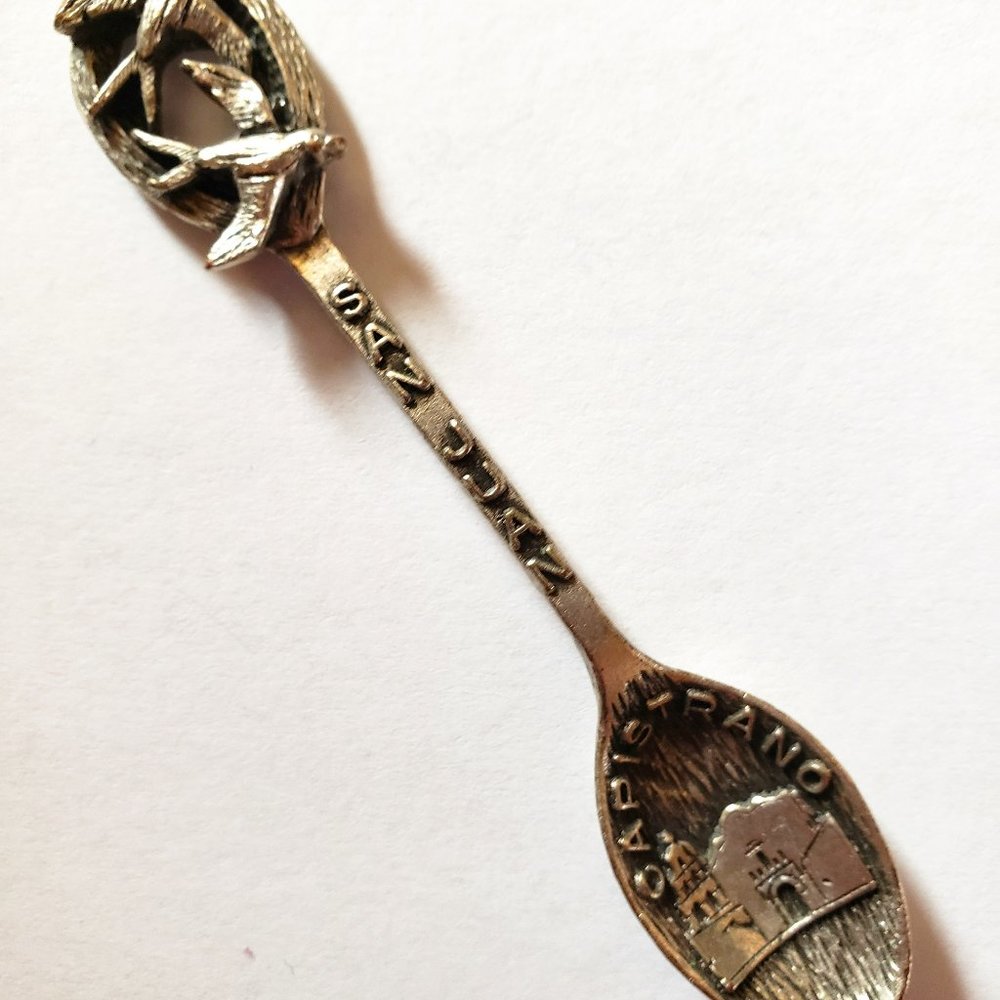 Vintage Nicholas GISH Pewter San Juan Capistrano CA Souvenir Collector Spoon